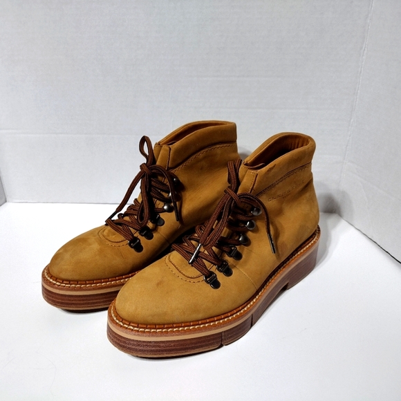 Clergerie Paris Celina 2 Hiking Boots EUR 38 US 8 Brown Leather - Picture 1 of 12